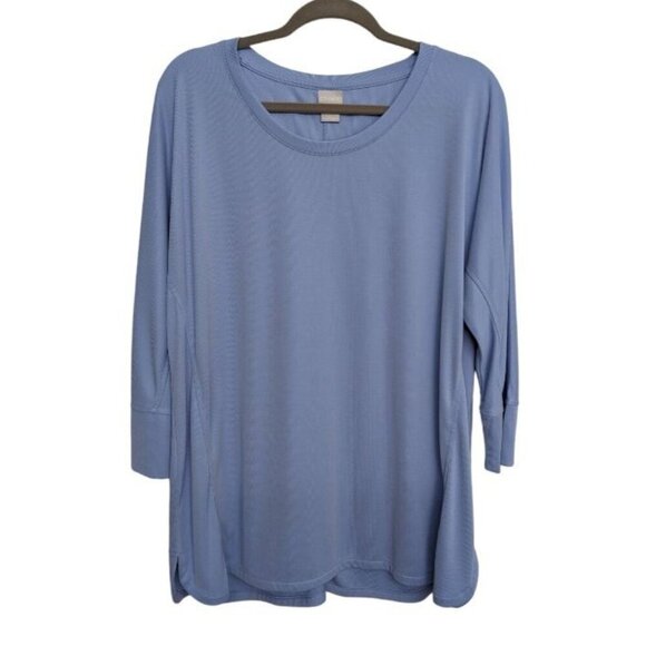 Chicos Travelers Tunic Womens 3/XL Modal Blend Relaxed 3/4 Sleeves - Picture 1 of 7
